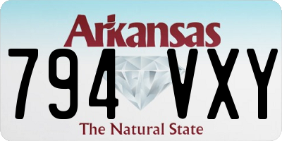 AR license plate 794VXY