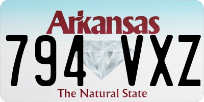 AR license plate 794VXZ