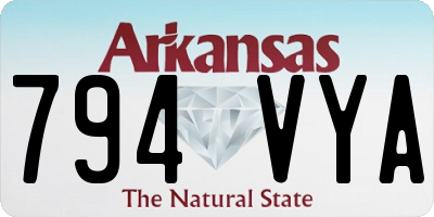 AR license plate 794VYA