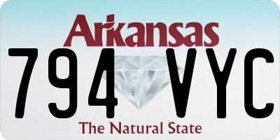 AR license plate 794VYC