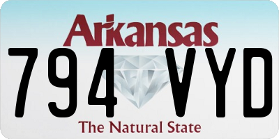AR license plate 794VYD