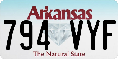 AR license plate 794VYF