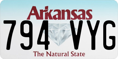 AR license plate 794VYG