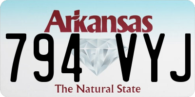 AR license plate 794VYJ