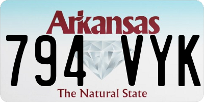 AR license plate 794VYK