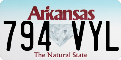 AR license plate 794VYL