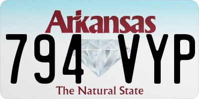 AR license plate 794VYP