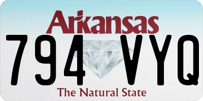 AR license plate 794VYQ