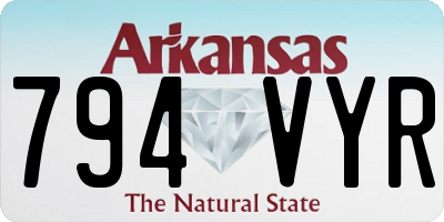 AR license plate 794VYR