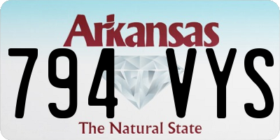 AR license plate 794VYS