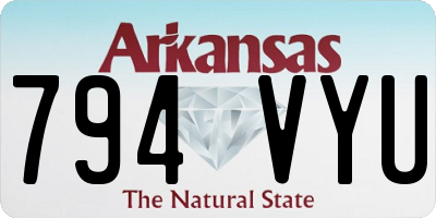 AR license plate 794VYU