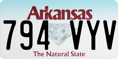 AR license plate 794VYV