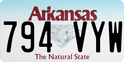 AR license plate 794VYW