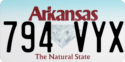 AR license plate 794VYX
