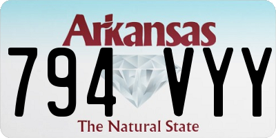AR license plate 794VYY