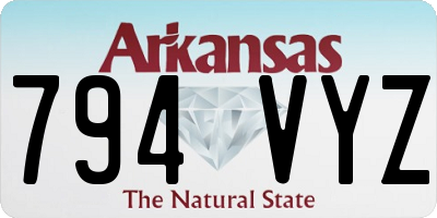 AR license plate 794VYZ