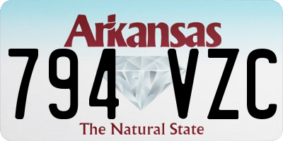 AR license plate 794VZC
