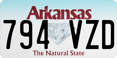 AR license plate 794VZD