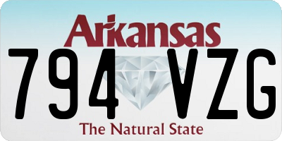 AR license plate 794VZG