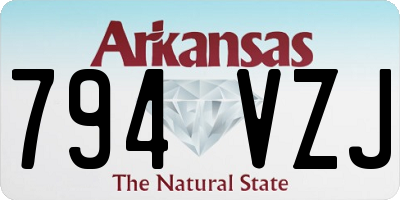 AR license plate 794VZJ