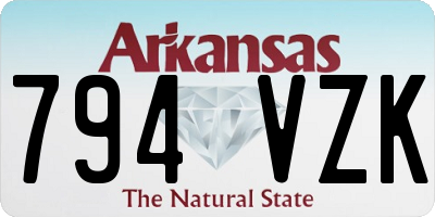AR license plate 794VZK