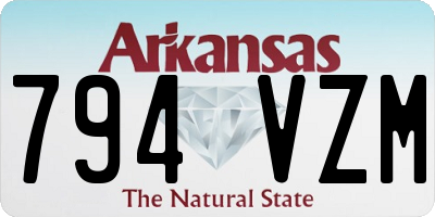 AR license plate 794VZM