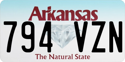 AR license plate 794VZN