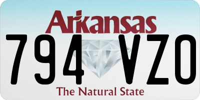 AR license plate 794VZO