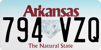 AR license plate 794VZQ