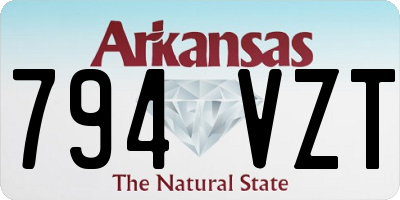 AR license plate 794VZT