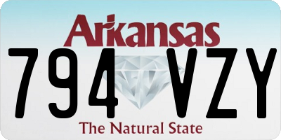 AR license plate 794VZY