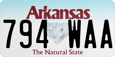 AR license plate 794WAA