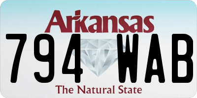 AR license plate 794WAB