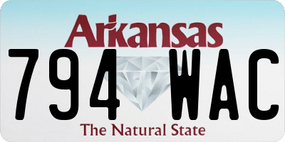 AR license plate 794WAC