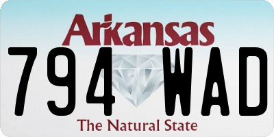 AR license plate 794WAD