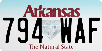 AR license plate 794WAF