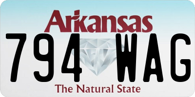 AR license plate 794WAG