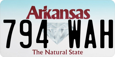 AR license plate 794WAH
