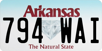 AR license plate 794WAI