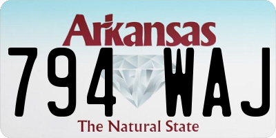 AR license plate 794WAJ
