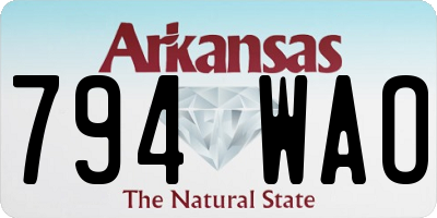 AR license plate 794WAO