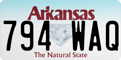 AR license plate 794WAQ