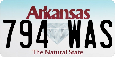 AR license plate 794WAS