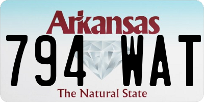 AR license plate 794WAT