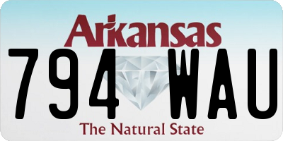 AR license plate 794WAU