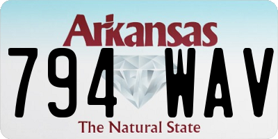 AR license plate 794WAV