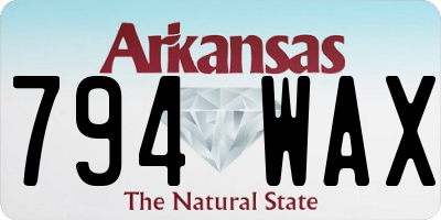 AR license plate 794WAX