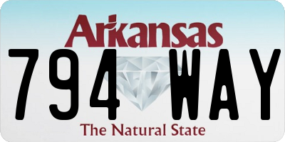 AR license plate 794WAY