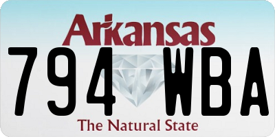 AR license plate 794WBA