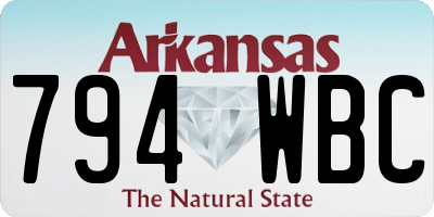AR license plate 794WBC